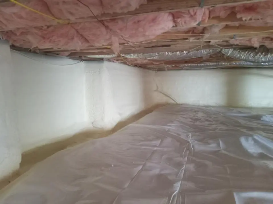 Crawl space encapsulation with closed-cell spray foam for Roof Maintenance in Brenham